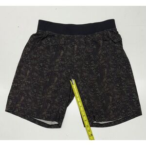 Lululemon‎ Men's Large Running Training Shorts Black Skyline Buildings